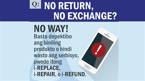 dti policy on return and exchange|DTI warns against establishments implementing a “No Return, No .